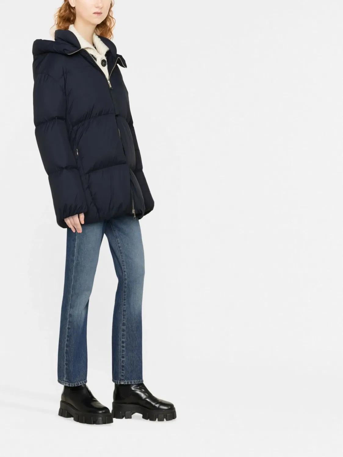 Утепленное Квадратное Пальто Tommy Hilfiger, синий — фото 2
