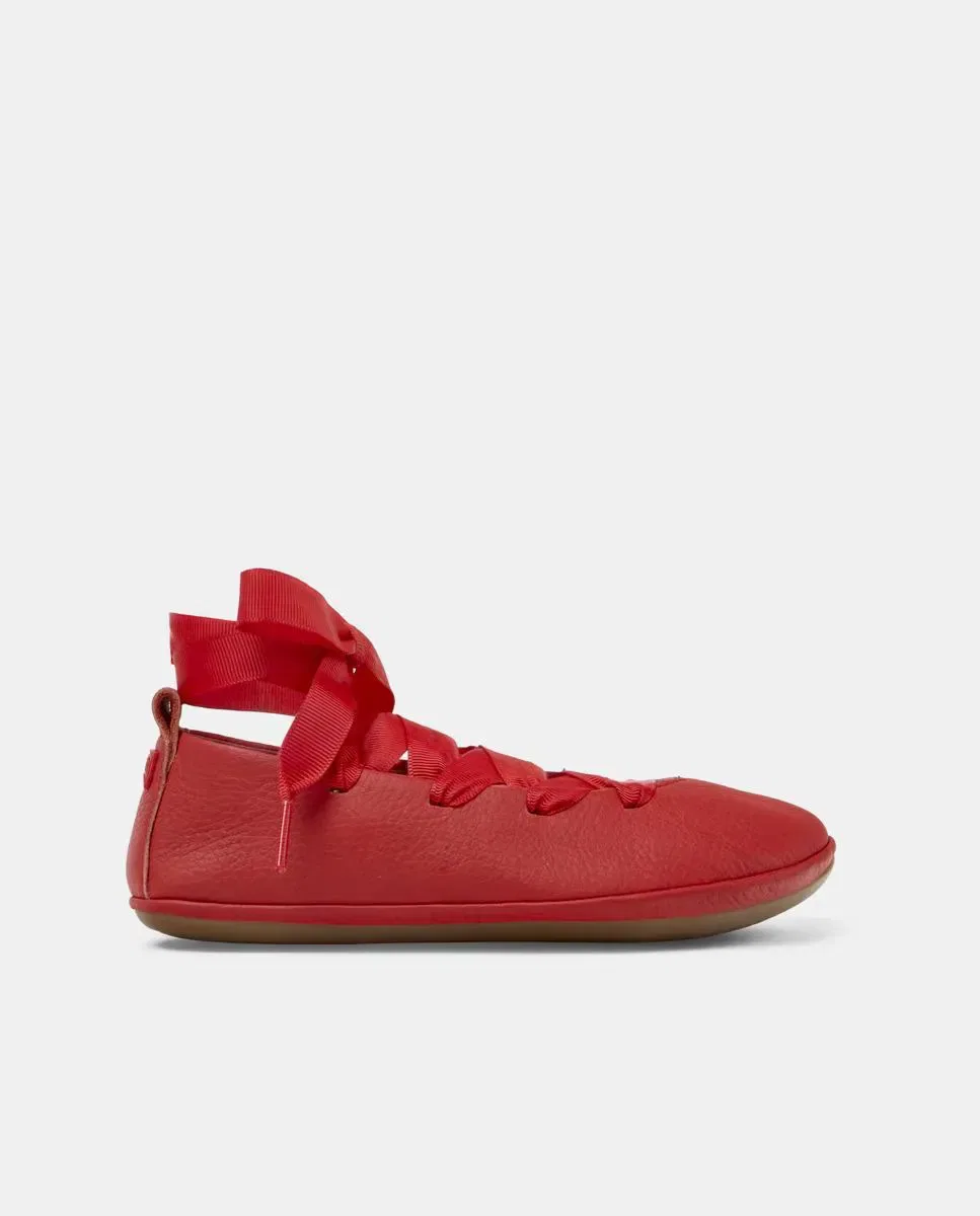 Балетки детские Camper Right Kids, натуральная кожа, Red