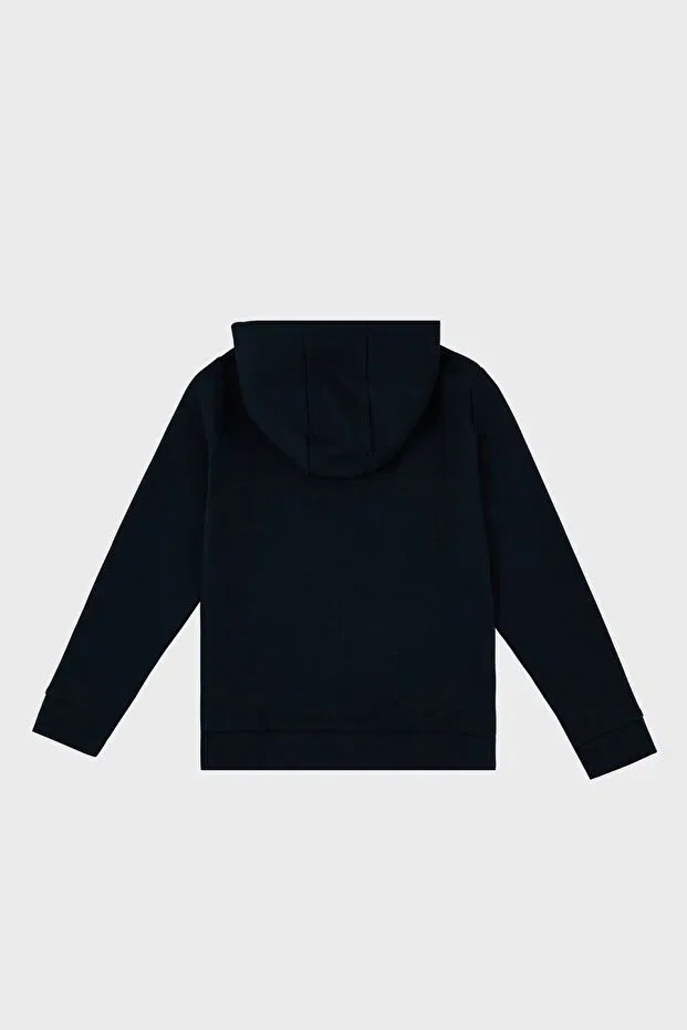 Детская толстовка с капюшоном на молнии Hugo Boss, Navy Blue — фото 2