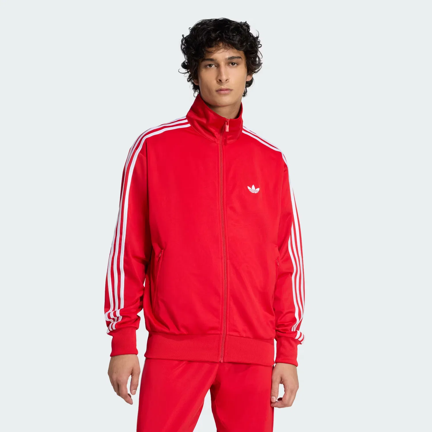 Мужская спортивная куртка на молнии Firebird Adidas Originals, алый