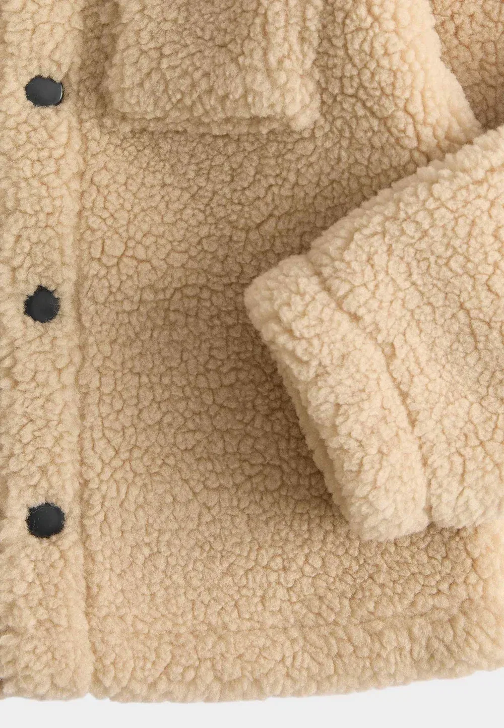 Куртка из флиса Borg с подкладкой из флиса Marks & Spencer, Neutral — фото 4