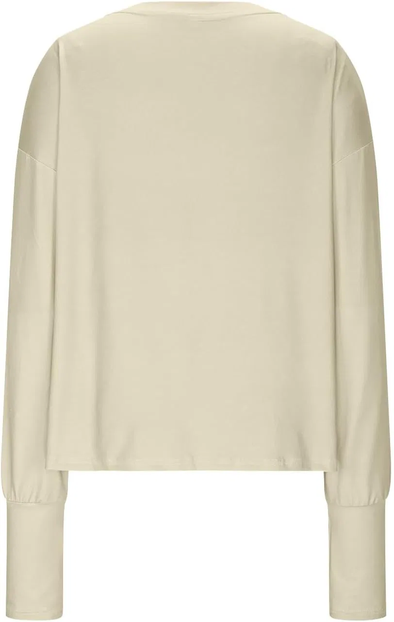 Женская рашгард с длинным рукавом UPF 50+, Beige-03 — фото 4