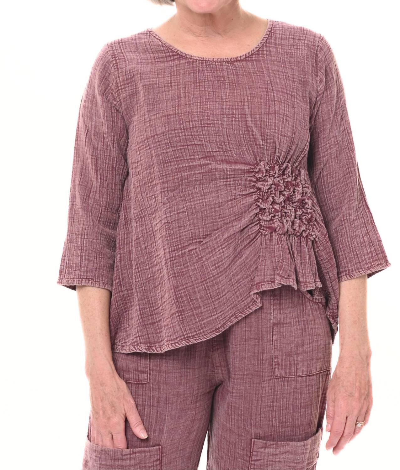 

Ольга Топ в маренго Tulip Clothing, бордовый