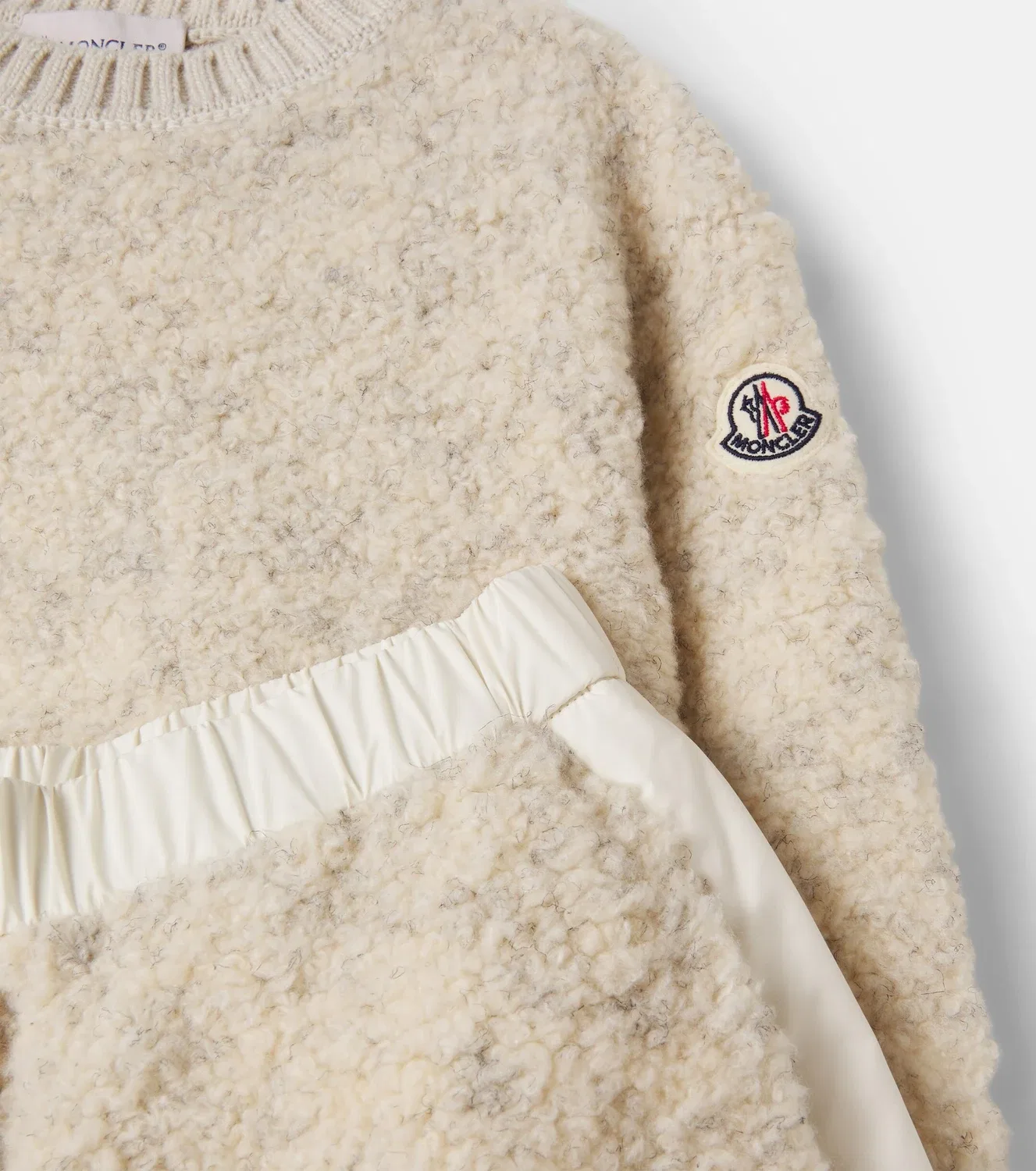 Комплект из джемпера и брюк Teddy, Moncler Enfant, бежевый — фото 4