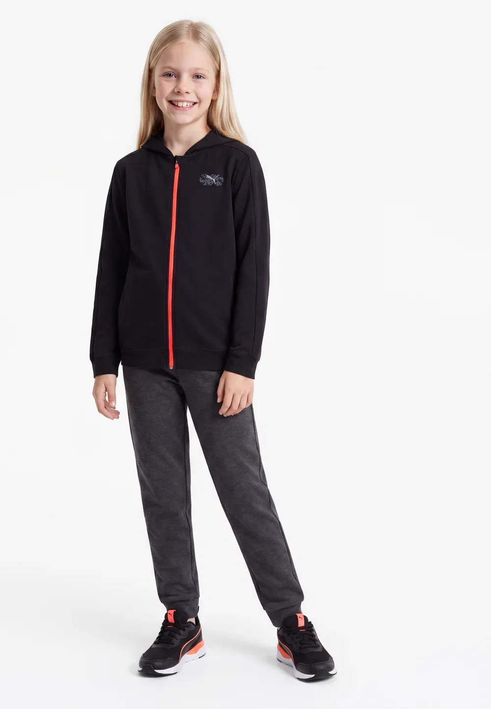 Спортивная толстовка на молнии, унисекс - свитшот на молнии Puma, Black