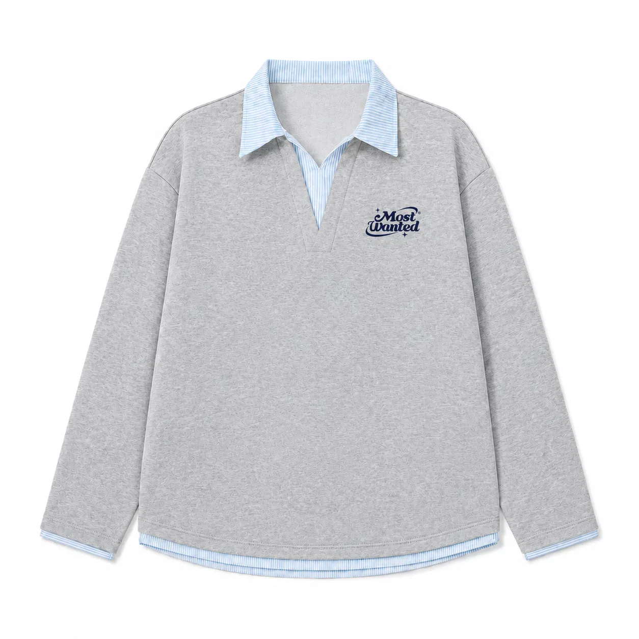 Свитшот детский с отложным воротником Heather Gray MostwantedLab