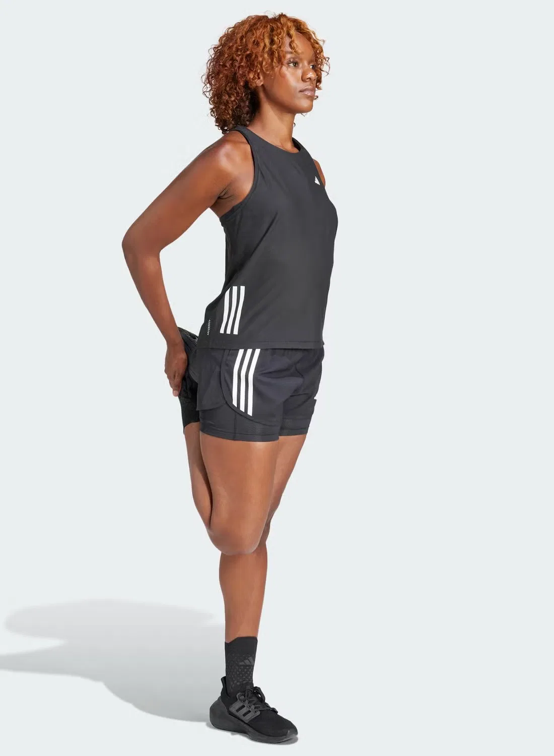 Майка-борцовка с влагоотводящей технологией Own the Run Adidas, черный — фото 4