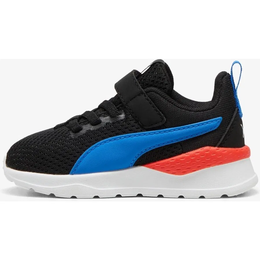 Детские кроссовки с липучками Anzarun Lite AC Inf Puma, Черно-белый — фото 2