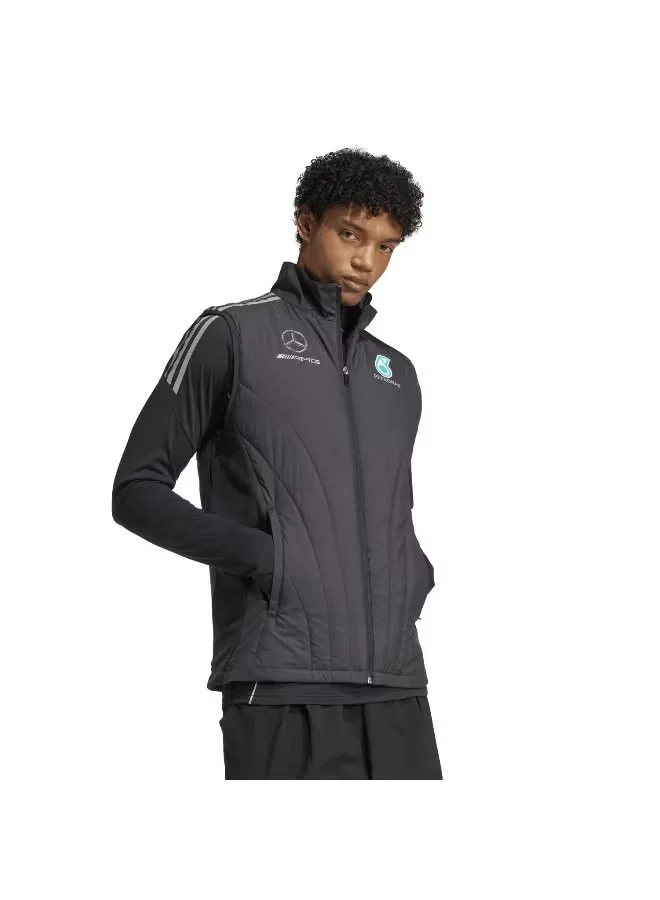 Жилет утепленный с логотипом Mercedes - AMG Petronas Formula One Team Adidas, черный — фото 4