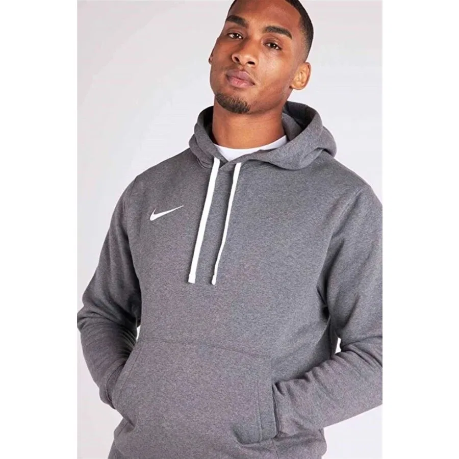 Мужской худи с капюшоном из флиса Nike M Nk Flc PARK20 Po Hoodie, Серый — фото 3