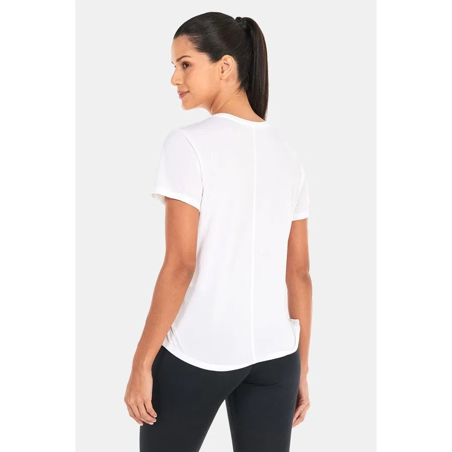 Женская футболка с коротким рукавом и принтом Swoosh Graphic Dri-Fit One Nike, Белый — фото 2
