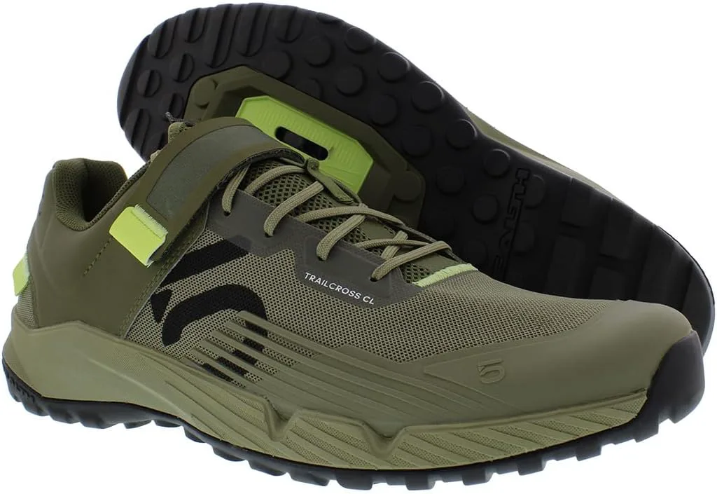 Мужские горные велосипедные туфли Adidas Five Ten Trailcross с креплением Clip-in, зеленый — фото 4