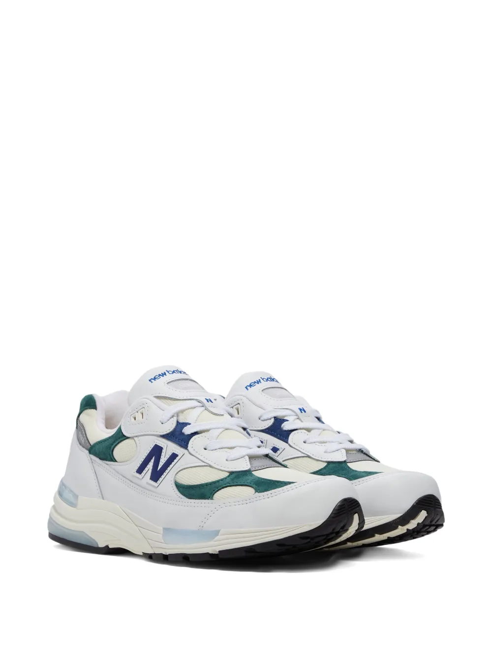 Кроссовки 992 Made in USA - White Marsh Green NEW BALANCE, белый — фото 2