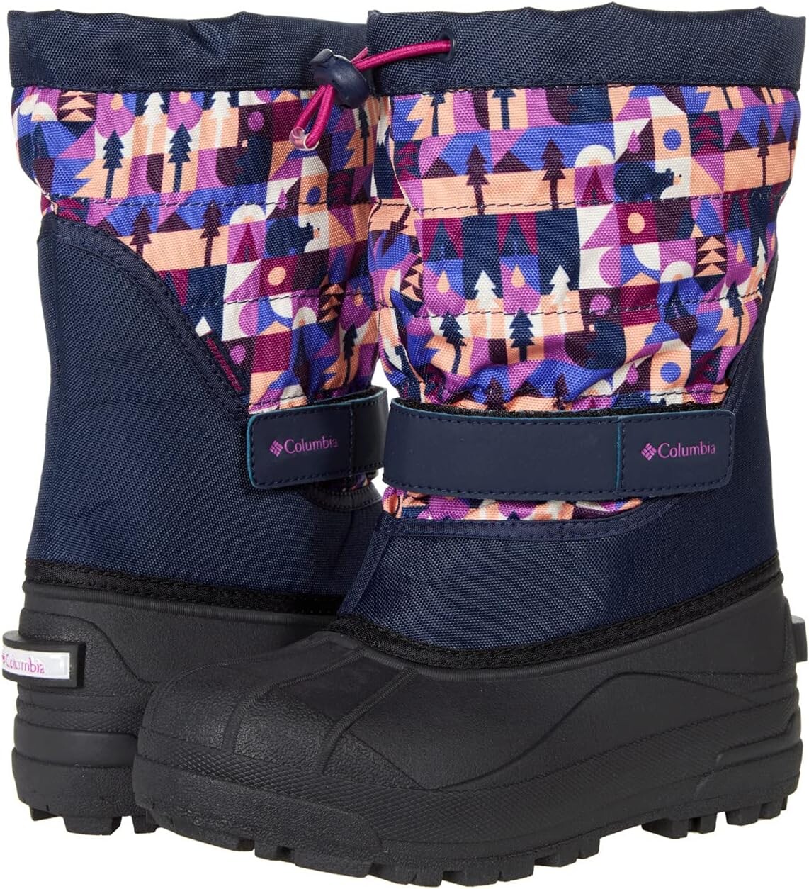 

Ботинки Columbia Kids Powderbug Plus II Print, цвет Collegiate Navy/Wild Fuchsia