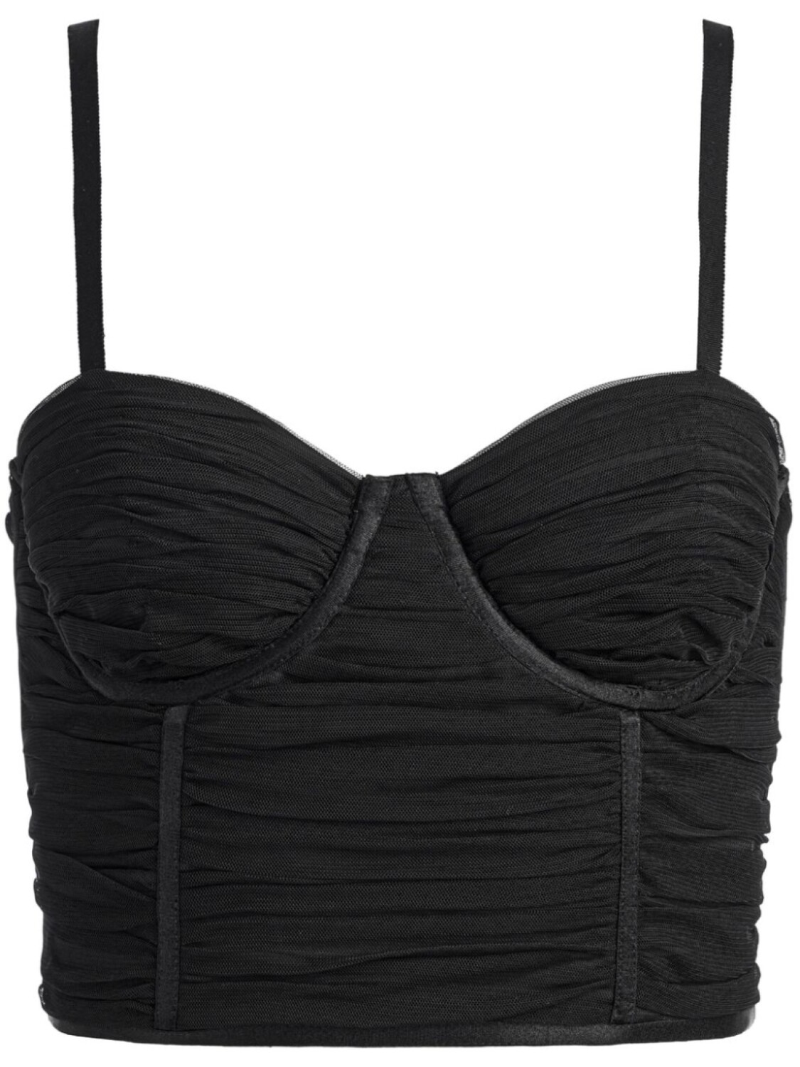 

alice + olivia топ-бюстье Damia со сборками, черный