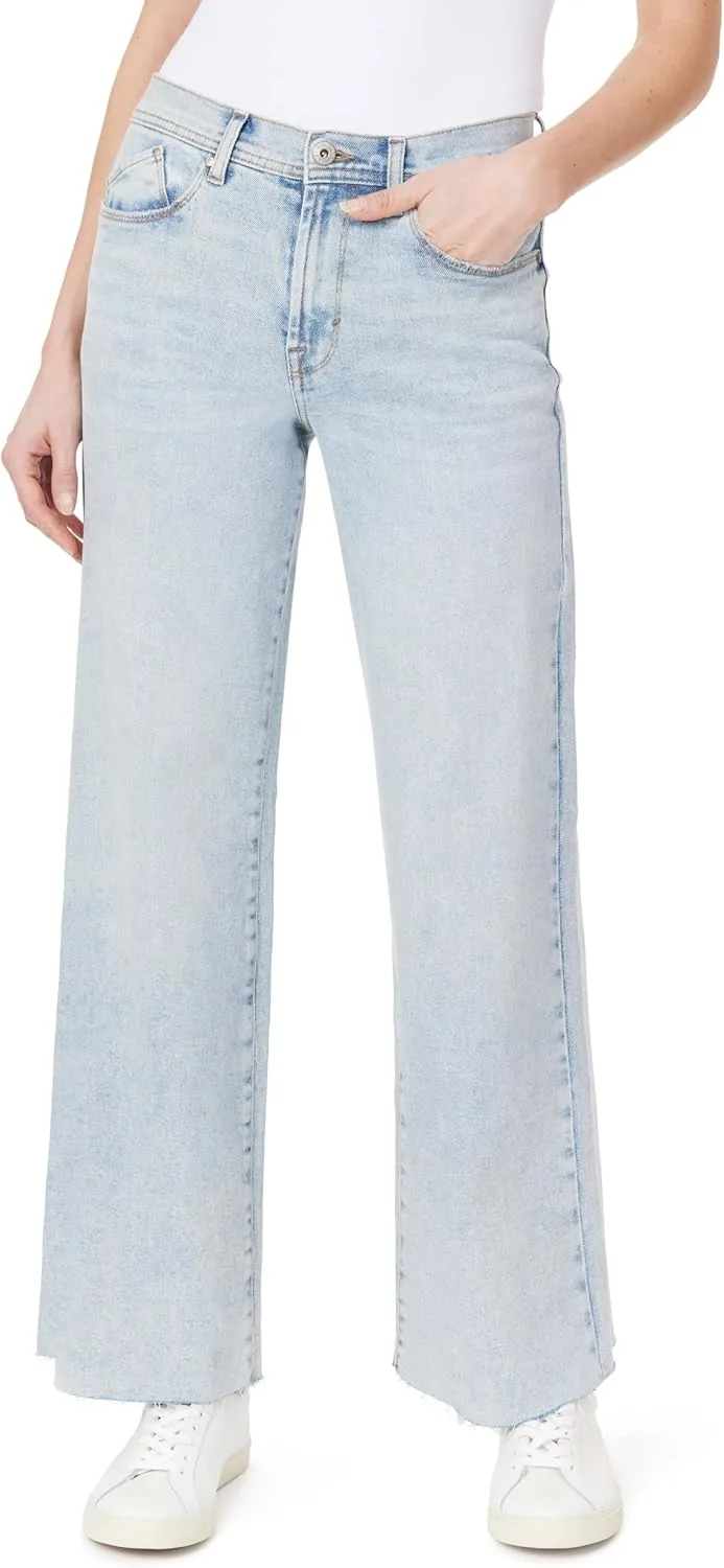 

Джинсы Kensie для женщин Kaya Vintage Straight High-Rise Wide Leg Raw Hem, 32-Inch Inseam