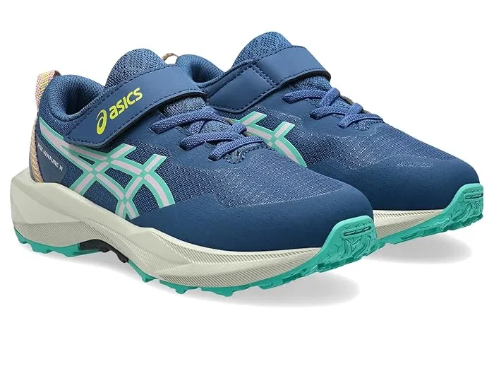 Кроссовки с шнуровкой Pre Venture 11 ASICS Kids, Twilight Blue/Aurora Green — фото 2