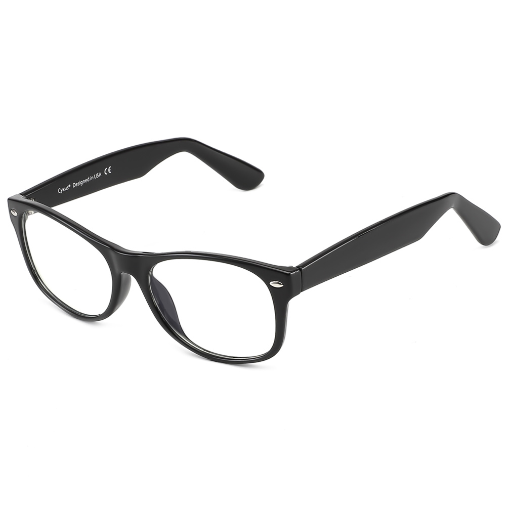 

CYXUS Овальные очки из пропионатного волокна унисекс, Glossy black T01