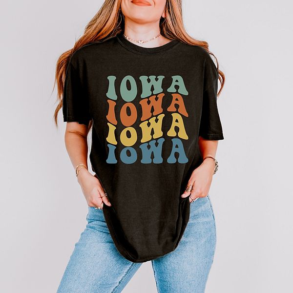 

Футболка Iowa retro wavy garment dyed Simply Sage Market, Black, Черный, Футболка Iowa retro wavy garment dyed Simply Sage Market, Black