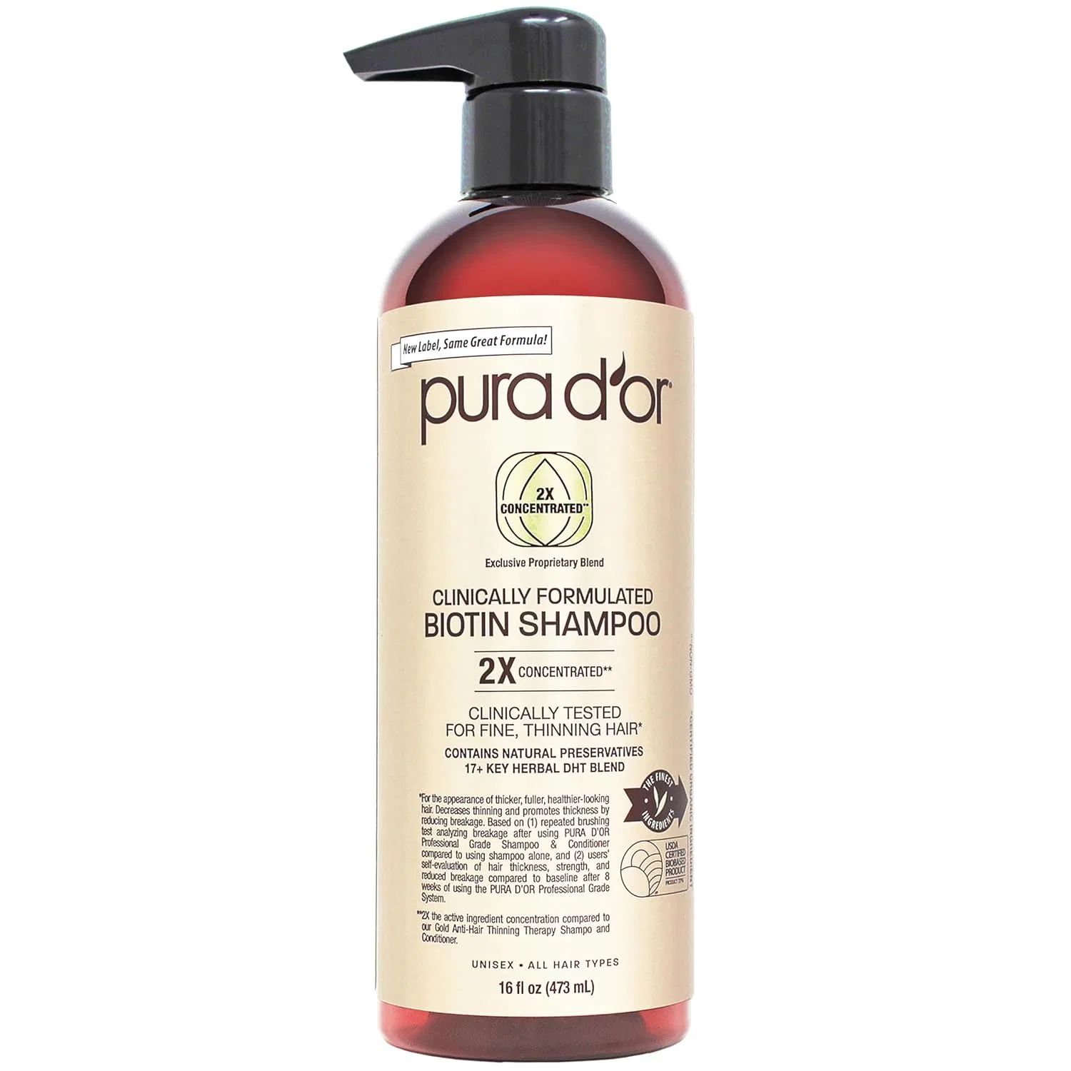 Шампунь для утолщения волос PURA D'OR Professional Grade No brand