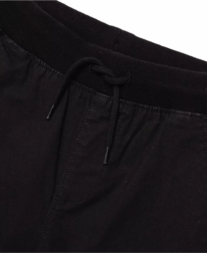Брюки Big Boys Husky Stretch с мягкой резинкой на поясе и усиленными коленями на молнии Lands' End, черный — фото 3