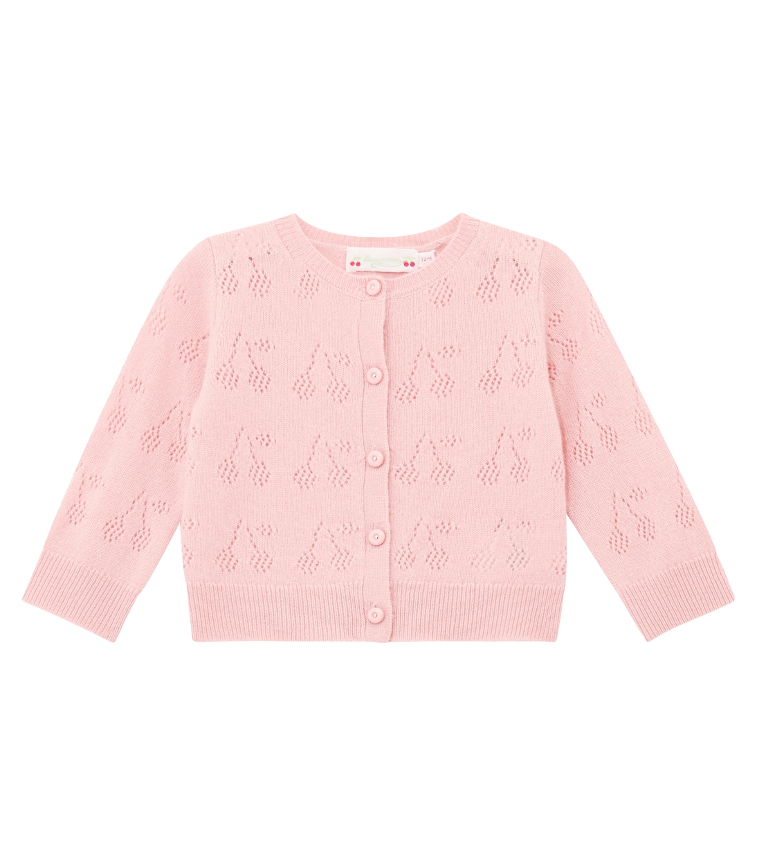 

Кардиган из кашемира Baby Gwenoli с ажурной вязкой Bonpoint, Rose Fard
