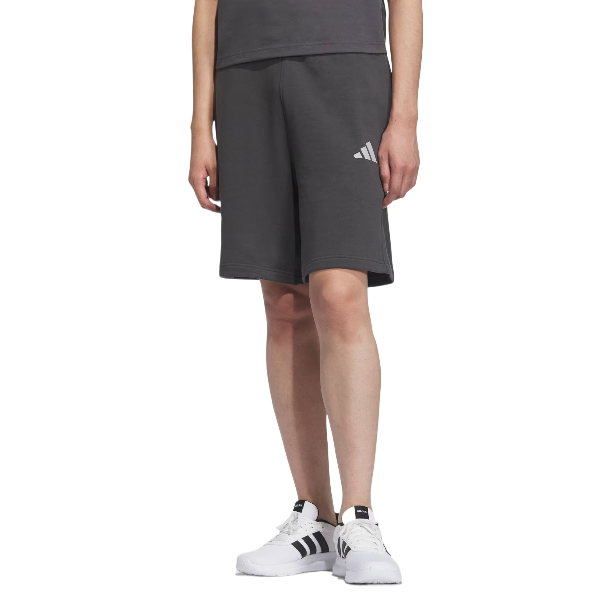 Повседневные шорты мужские однотонные gray Adidas, серый — фото 2