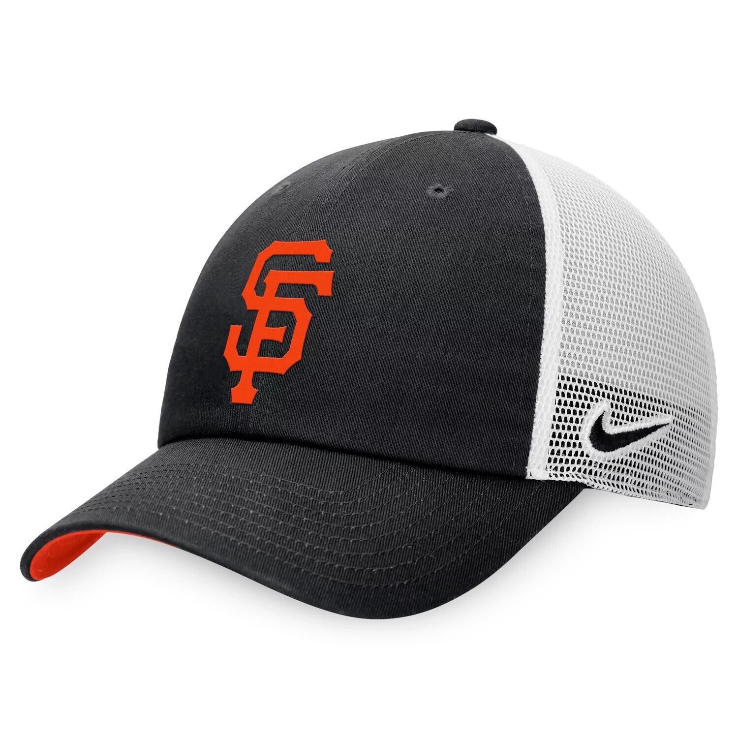 

Мужская регулируемая кепка дальнобойщика Nike черно-белая San Francisco Giants Heritage86