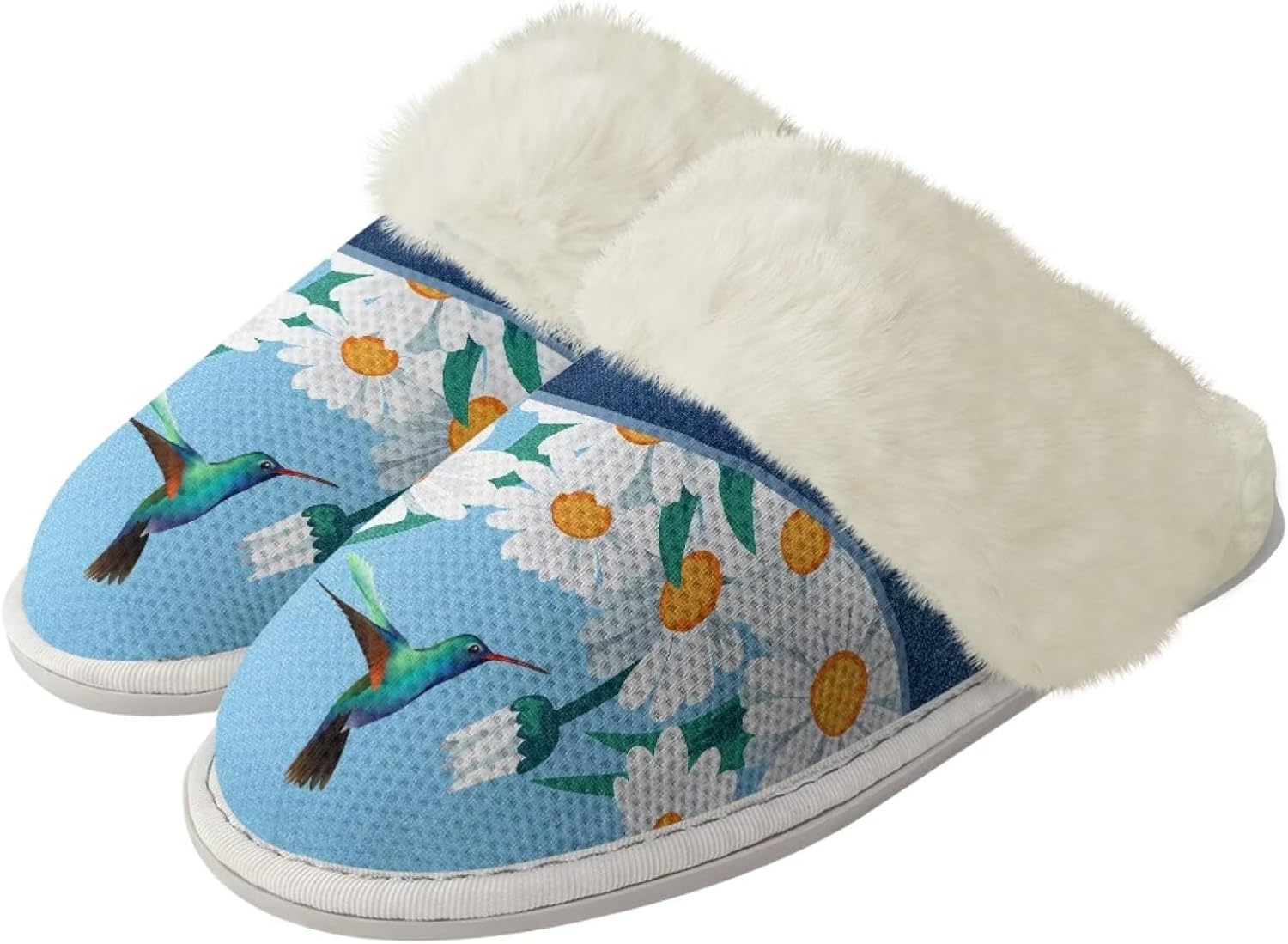 

Унисекс тапочки Forchrinse Pink Cat для женщин и девушек с милым принтом кота, мягкая стелька с эффектом памяти, теплые плюшевые домашние тапочки с нескользящей подошвой, легкие, голубой