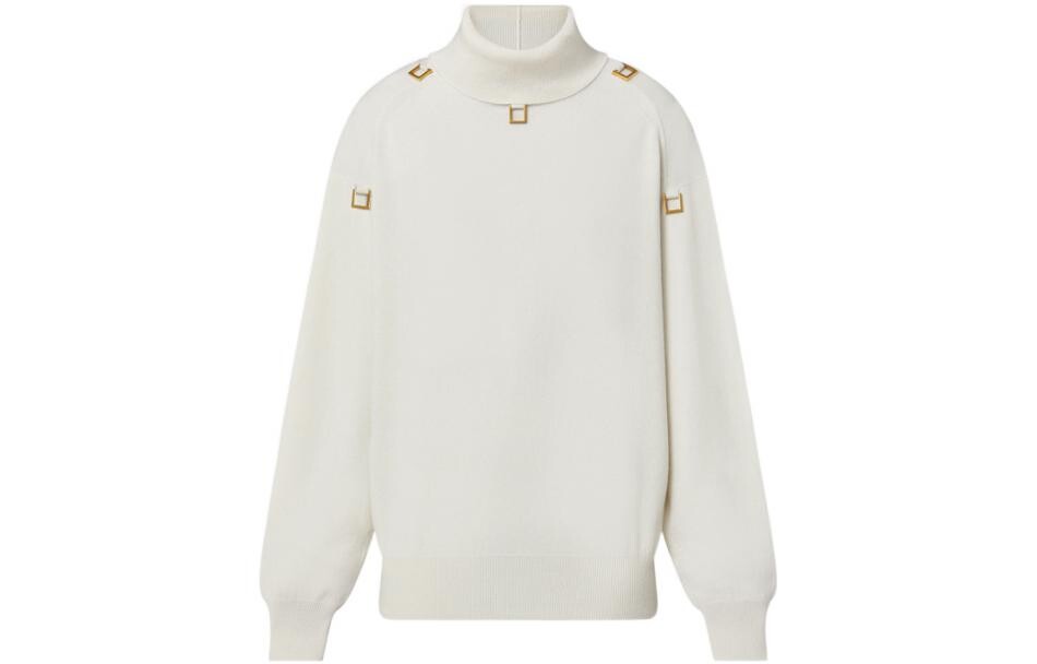 Новые квартальные продукты LV Cashmere Sweater Women's White Louis Vuitton