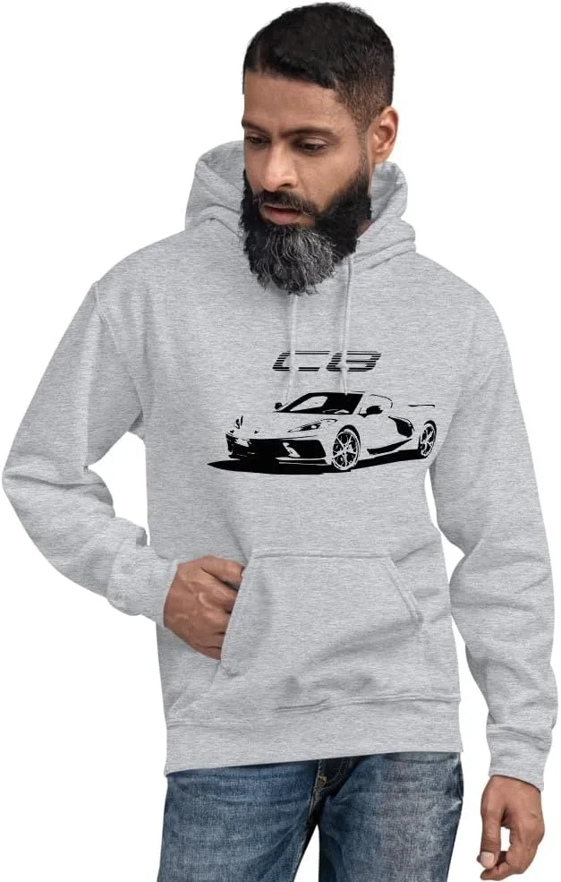 

Толстовка Unisex C8 Sports Car 8th Generation White JG Infinite