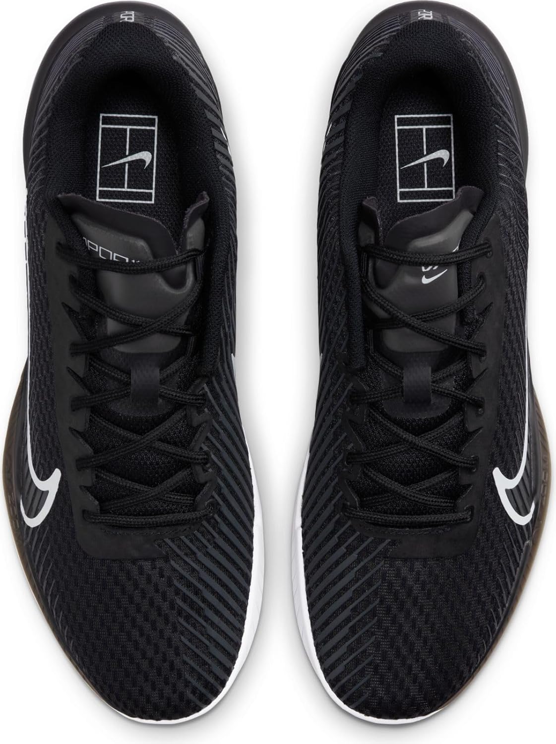 Мужские кроссовки Nike Zoovapor 11 HC на шнуровке, Black/White/Anthracite — фото 3