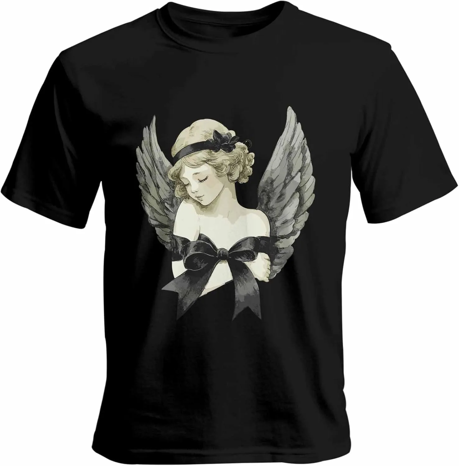 

Футболка мужская Angel Girl Wings Bow FANKIGETEBA