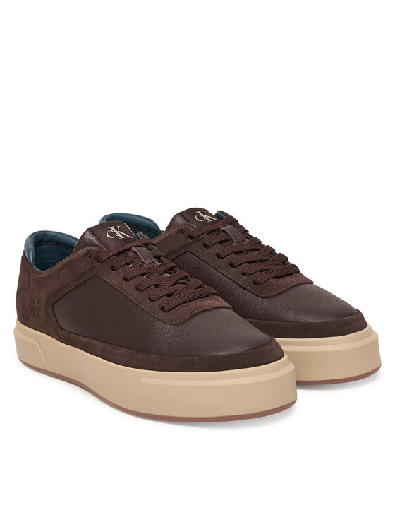 Кроссовки Basket Cupsole Laceup Lth-Nu YM0YM01354 Calvin Klein, коричневый — фото 2