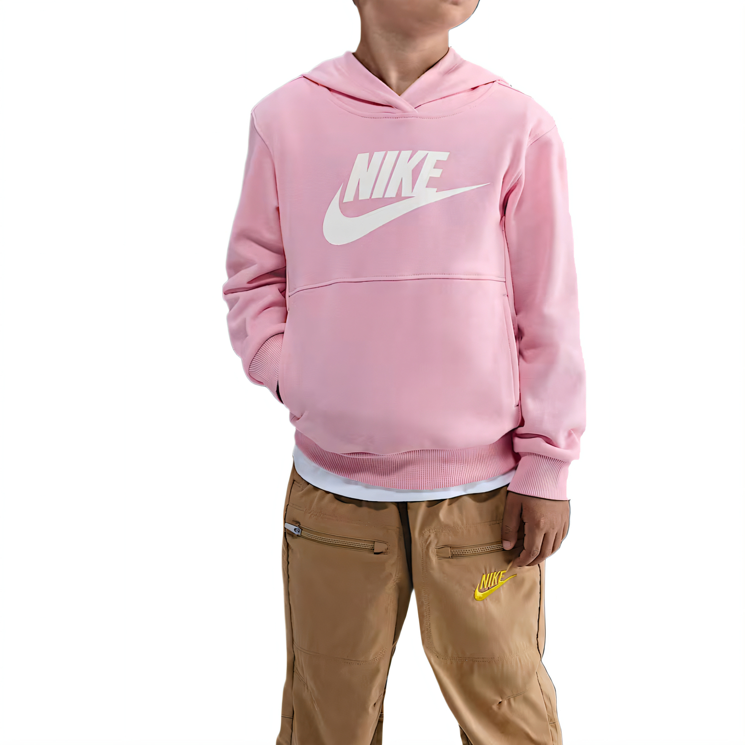 Свитшот Sportswear Club FW25 для детей 3-7 лет Nike, нежно-розовый — фото 2