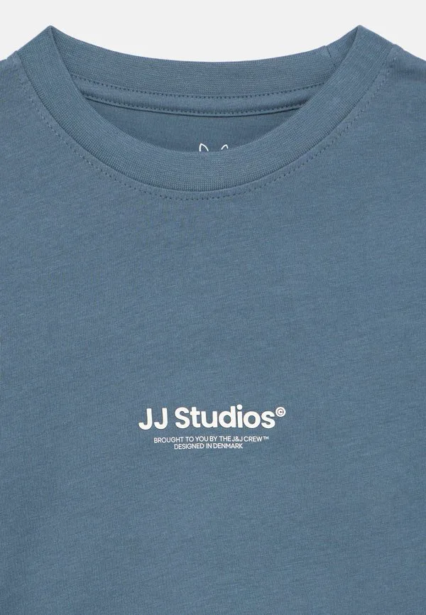 Футболка jjesoho с круглым вырезом, базовая футболка noos. Jack & Jones Junior, Blue Mirage — фото 3