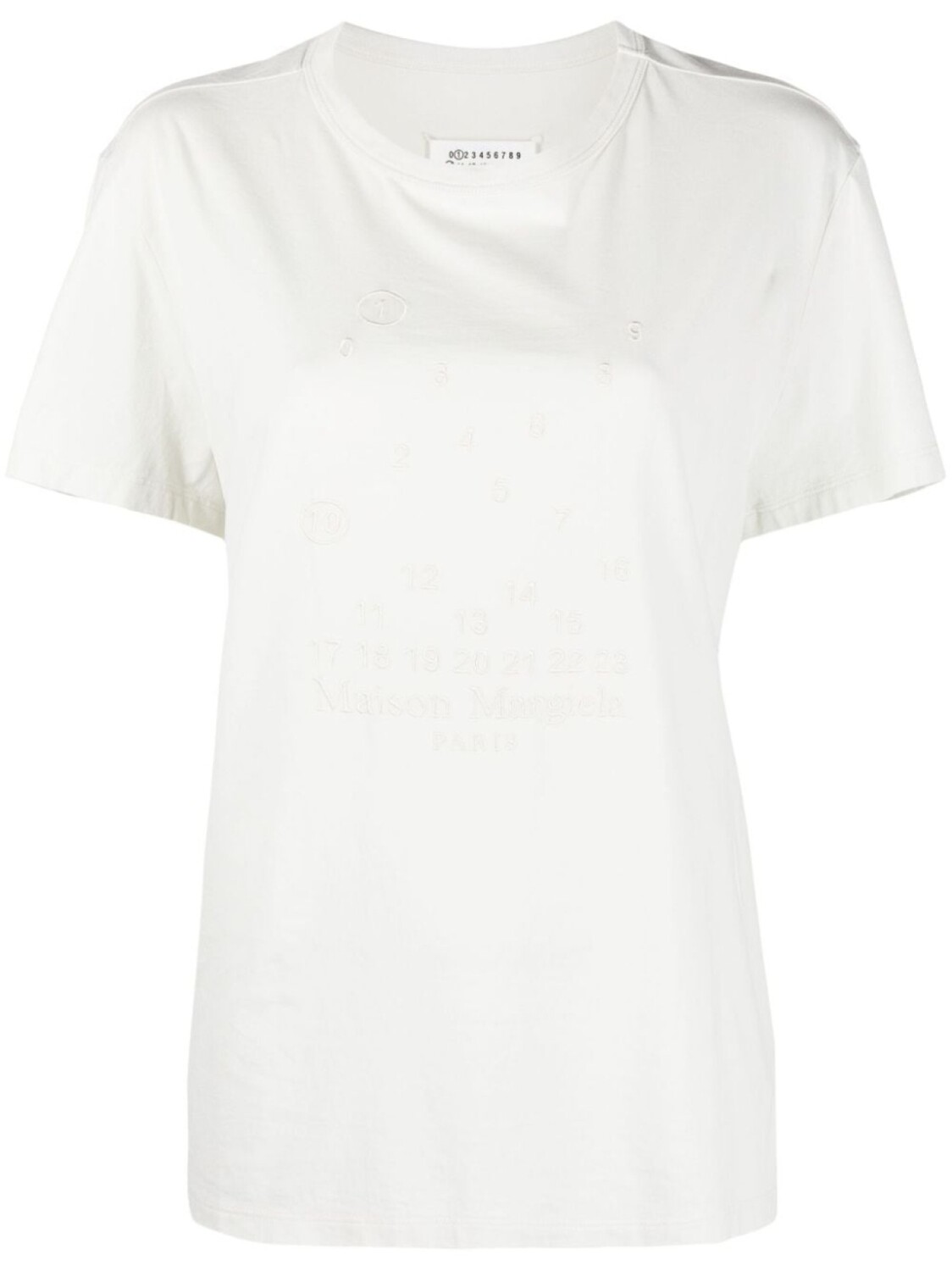 

Maison Margiela футболка с вышивкой Numbers, белый