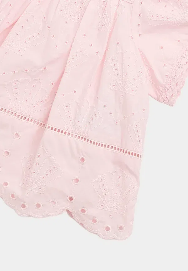 Футболка с вышивкой Marks & Spencer, бледно-розовый — фото 3