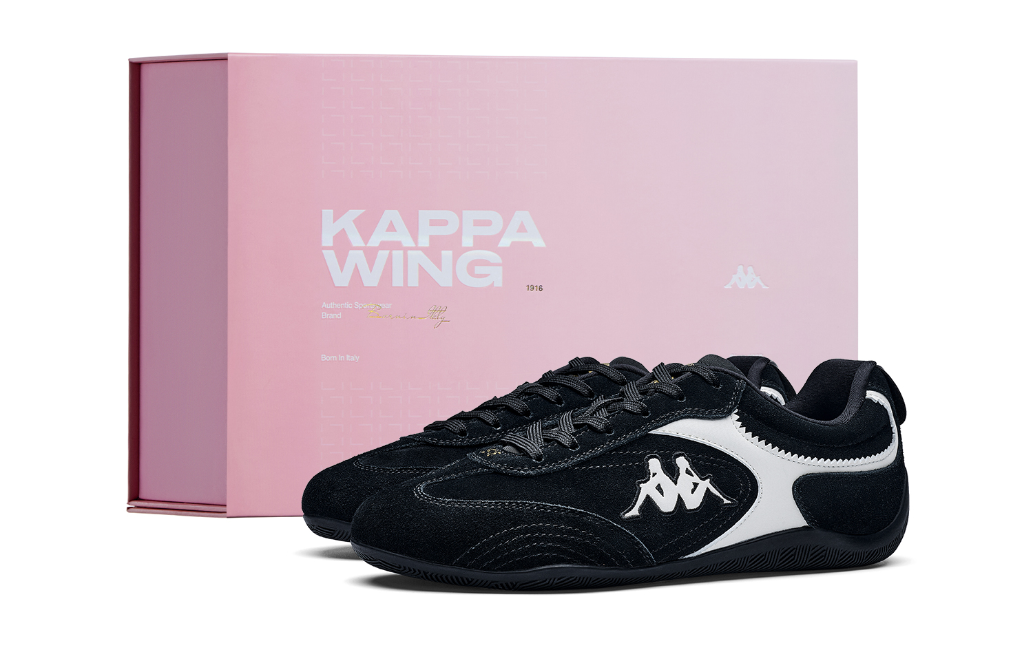 

Kappa Скользящие устойчивые к истиранию низкие гоночные кроссовки Unisex черные, цвет Black Single Box