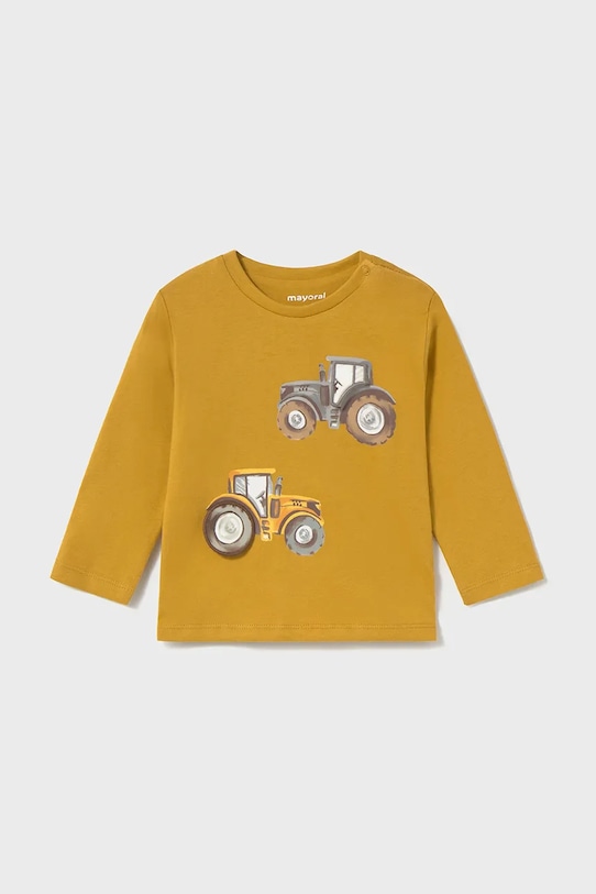 

Детская хлопковая кофта с длинным рукавом Mayoral, желтый