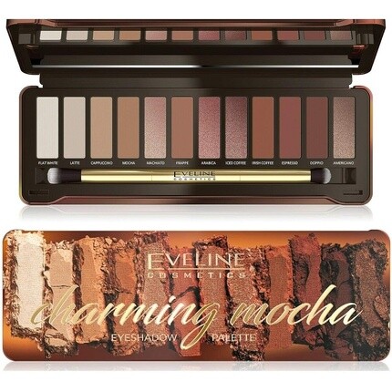 

Eveline Cosmetic Nude Палитра теней для век Charming Mocha 12 Теплый шоколадный набор для макияжа глаз, Eveline Cosmetics