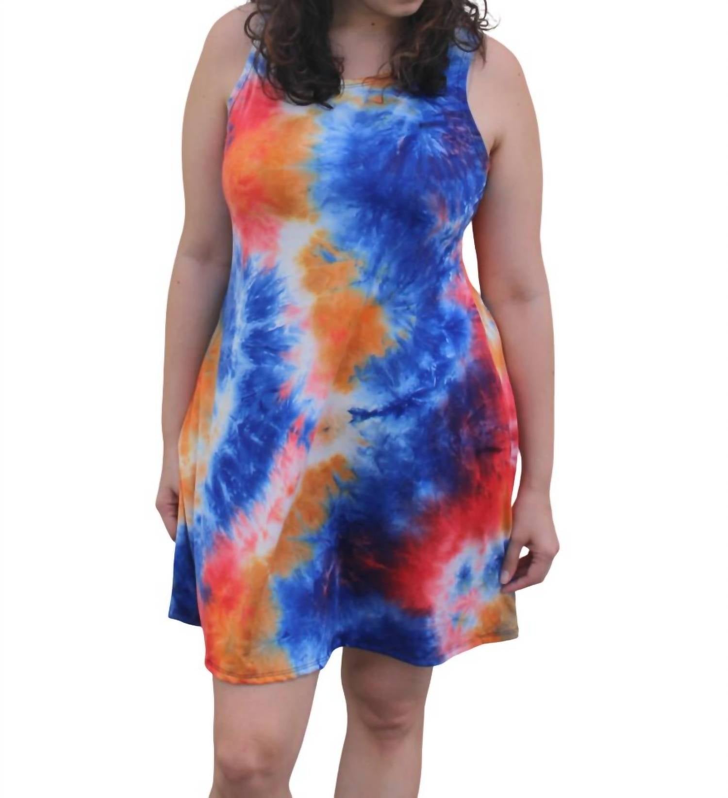 

Платье Tie Dye в королевском многоцветном цвете HEIMISH USA, цвет royal multi