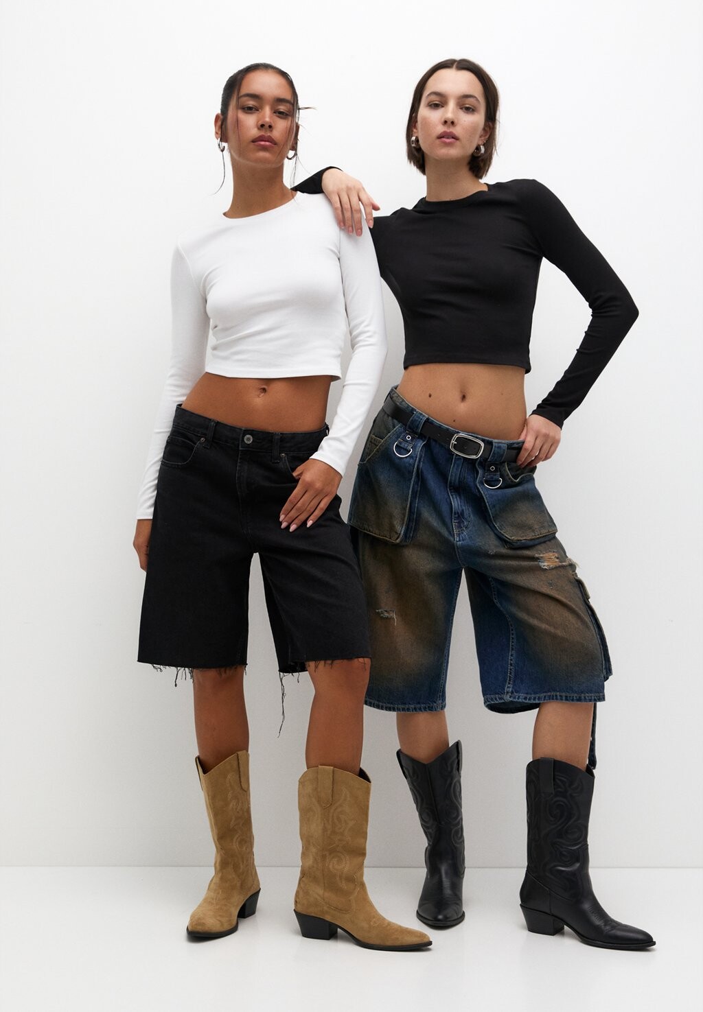 

Топ с длинными рукавами 2-PACK PULL&BEAR, белый