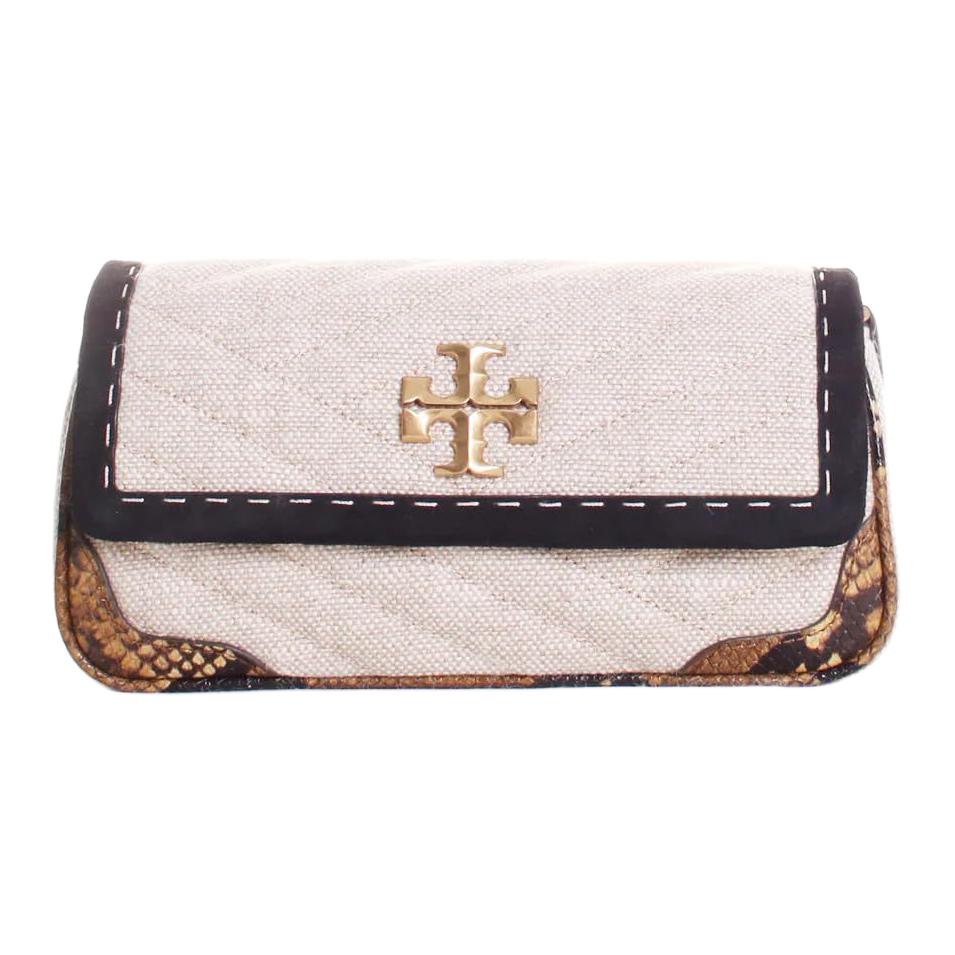 

Кожаный конверт Kira, Сумка, Наплечная Сумка Трампетс Женская Серая TORY BURCH
