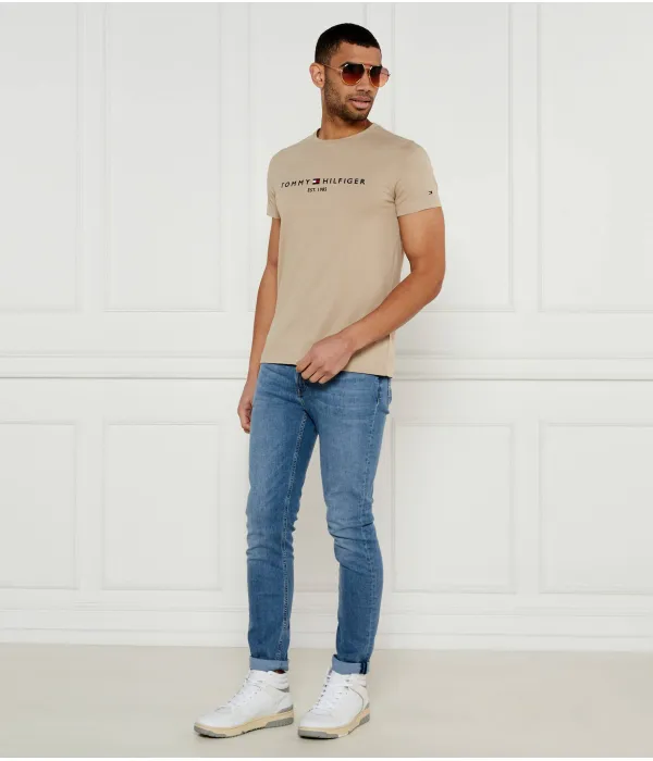 Футболка Slim fit Tommy Hilfiger, бежевый — фото 2