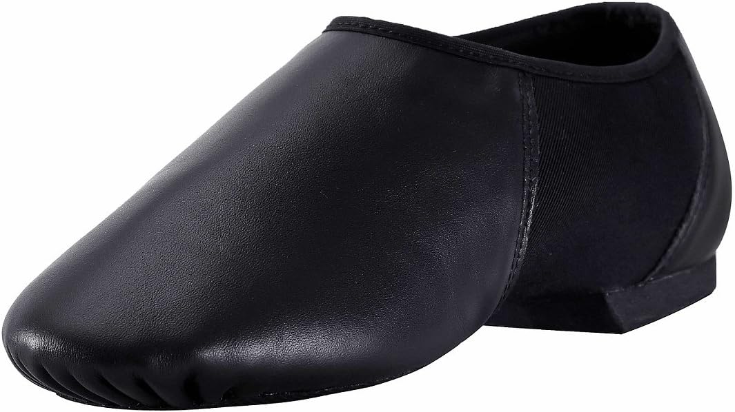 

Кожаные джазовые туфли ARCLIBER для женщин и мужчин, без шнурков, черный