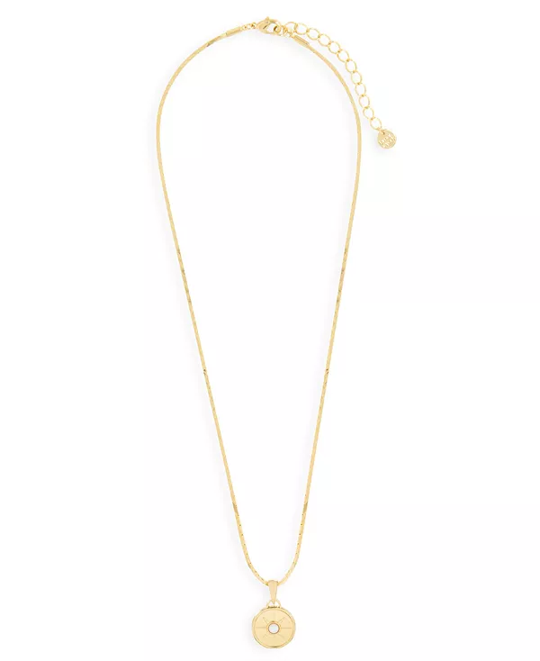 

Ожерелье-Монета с подвеской Rosa, покрытая 14-каратным золотом Brook & York, gold-plated