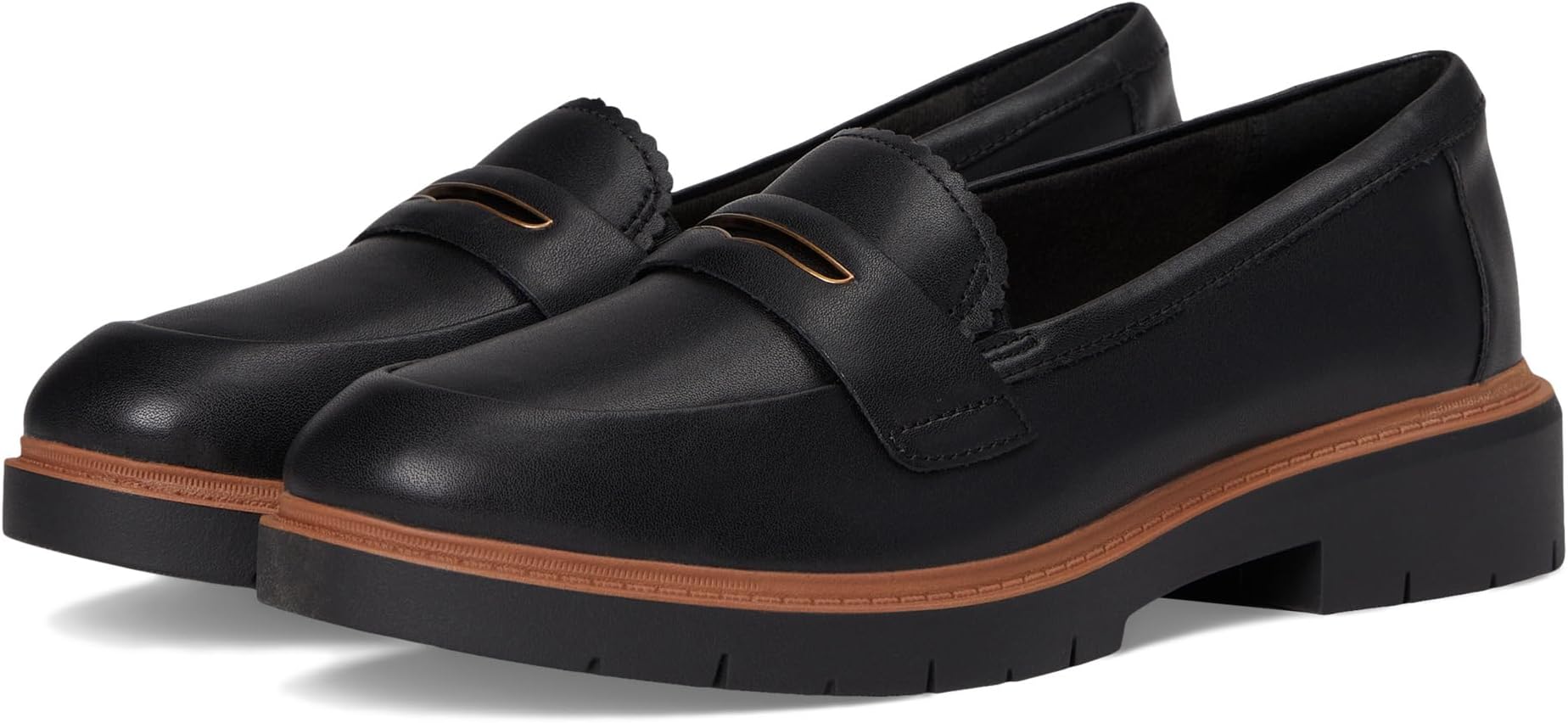 Лоферы Clarks Women's Westlynn Glow, Black Leather