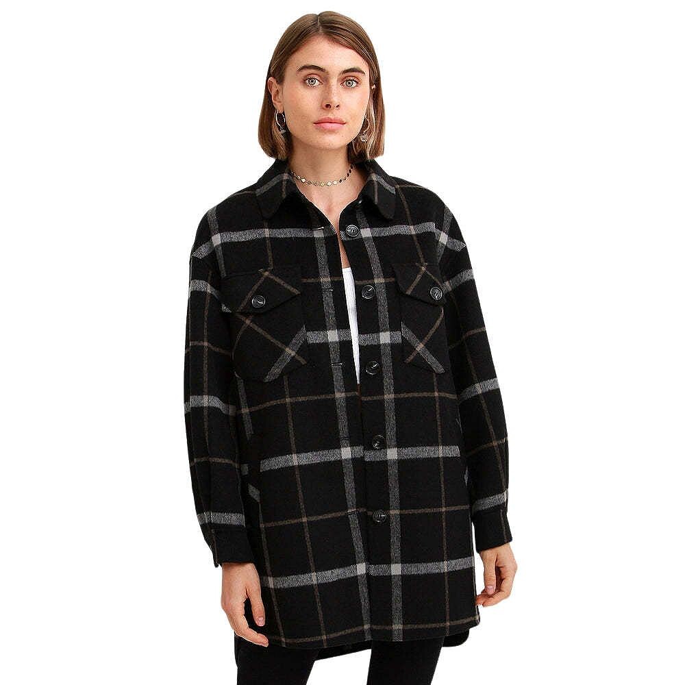 

Клетчатая куртка River's Edge Belle & Bloom, цвет Black Plaid