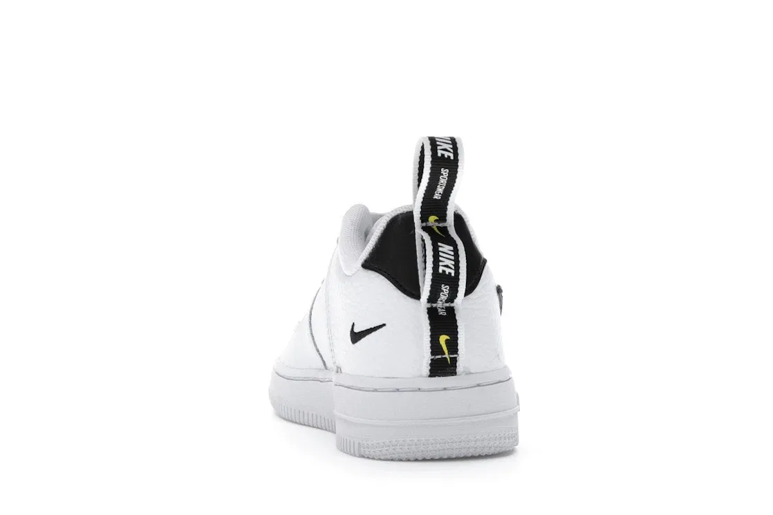Детские кроссовки Lifestyle с длинным язычком Nike Air Force 1 Low Utility, White/White-Black-Tour Yellow — фото 4